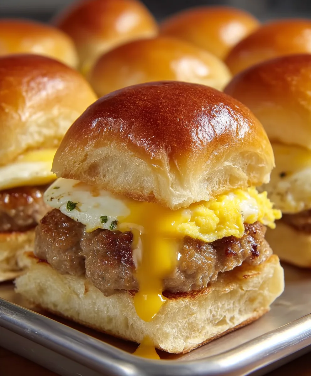 Beef Egg Cheese Breakfast Sliders Easy Recipe