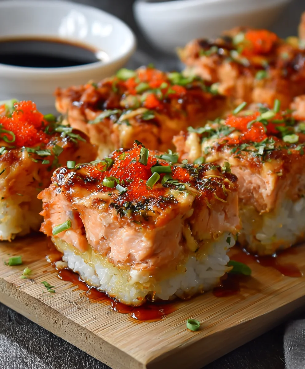 Spicy Salmon Sushi Bake-Easy Delicious Recipe