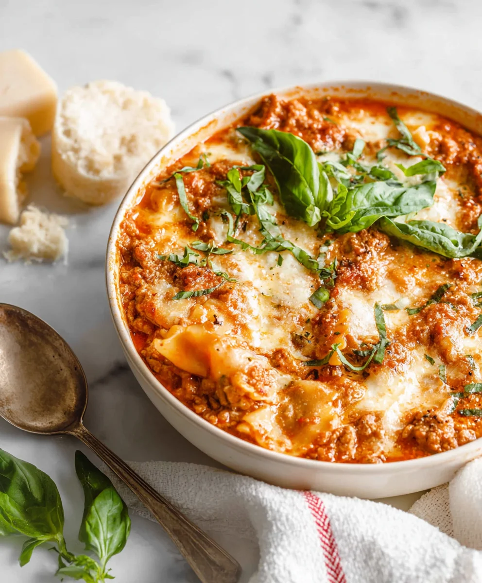 Easy Creamy Beef Lasagna Soup - Quick Comfort Food