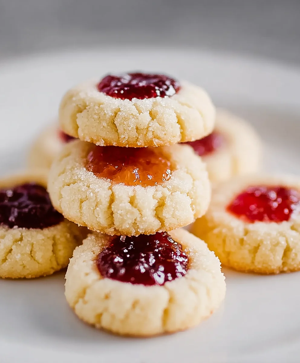 Buttery Jam Thumbprint Cookies- Easy Holiday Treat