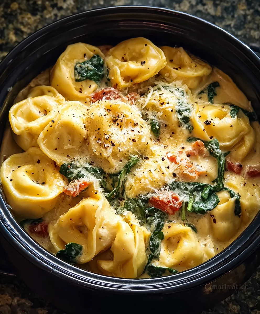 Easy Creamy Tortellini Recipe- Beef & Veggies