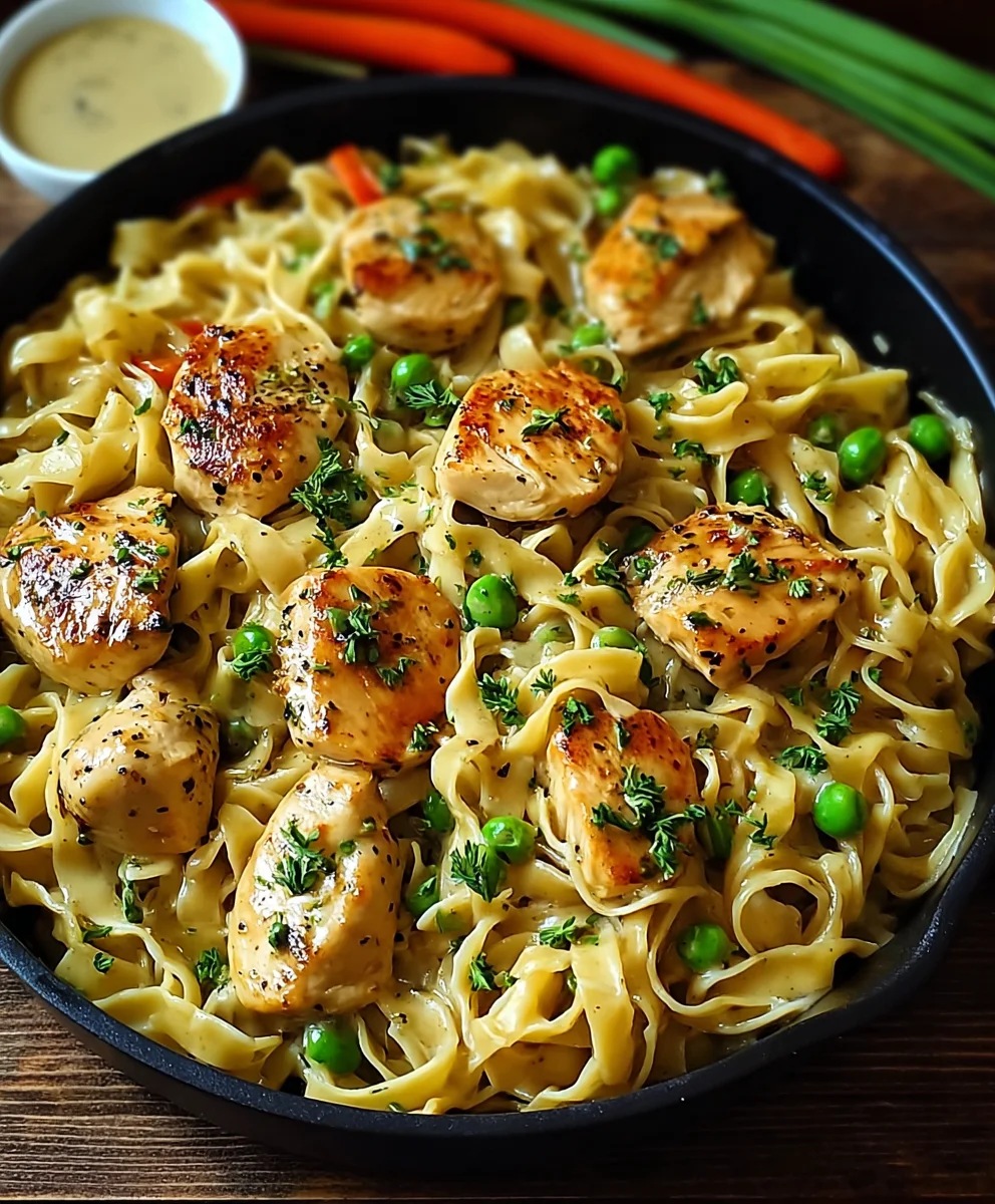 Easy One Pan Chicken Noodles Dinner Recipe