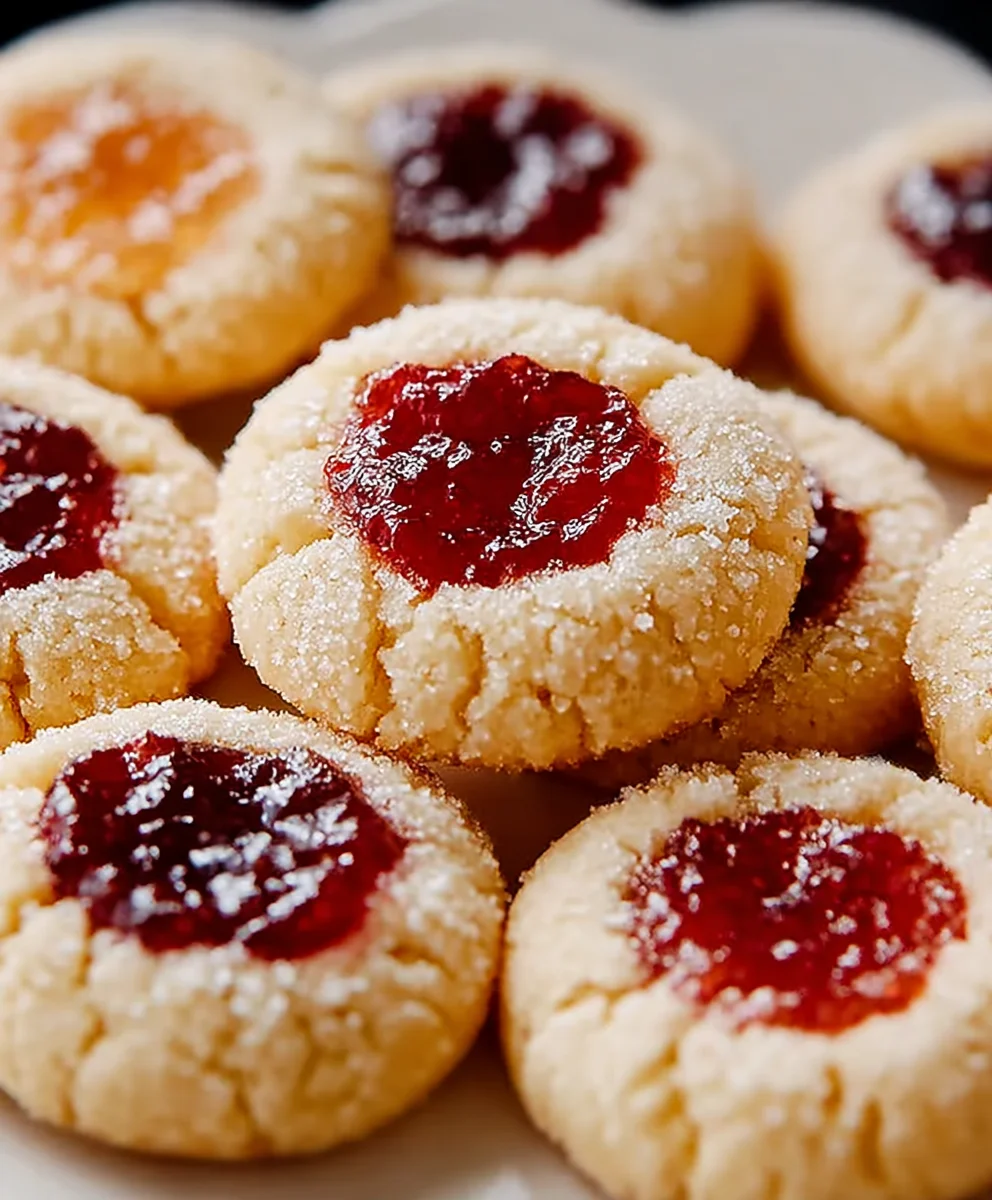 Buttery Jam Thumbprint Cookies- Easy Holiday Treat