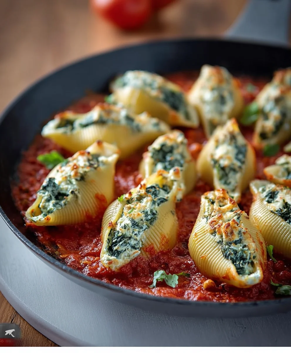 Spinach Ricotta Stuffed Shells - Easy Comfort Food