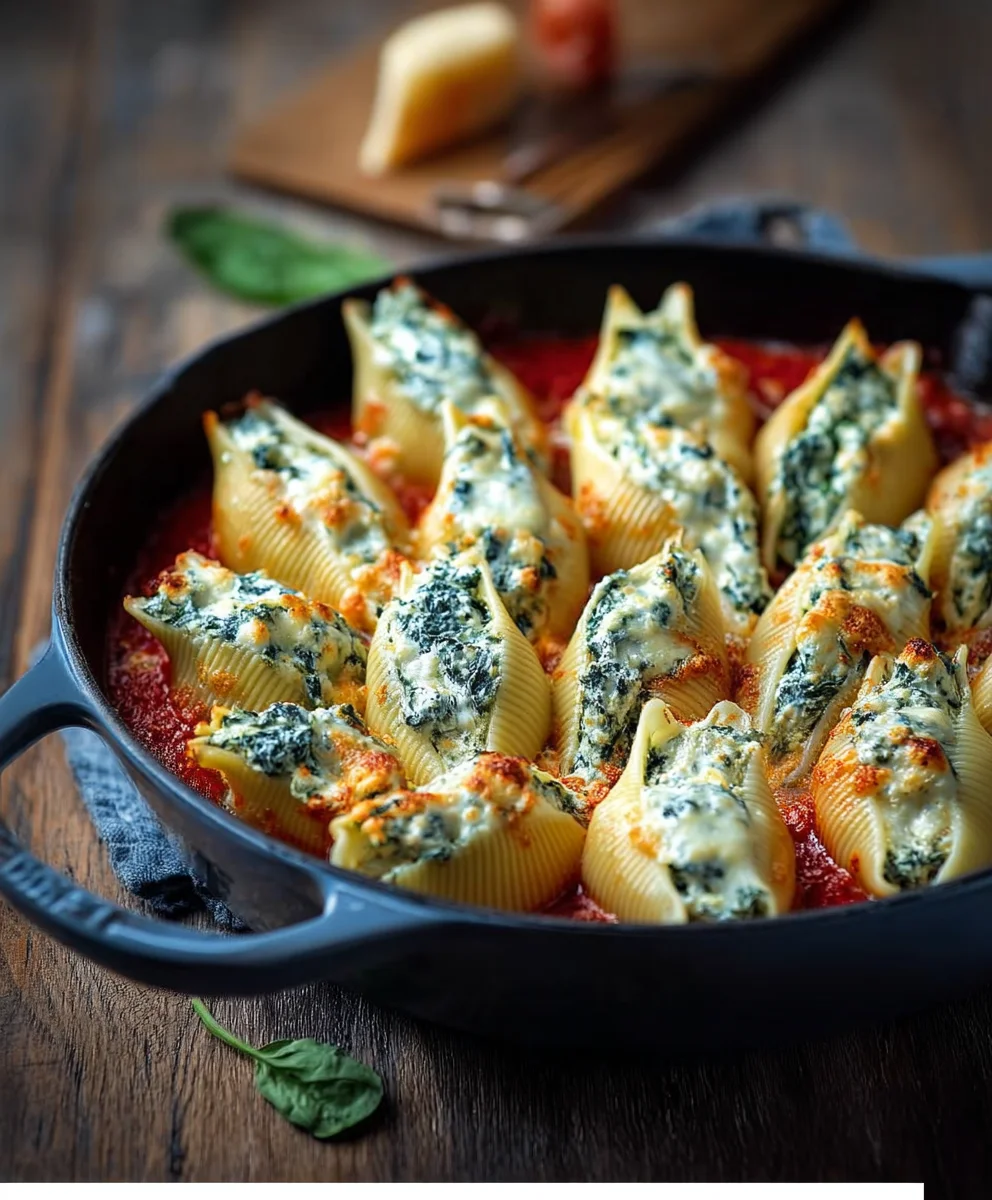 Spinach Ricotta Stuffed Shells - Easy Comfort Food