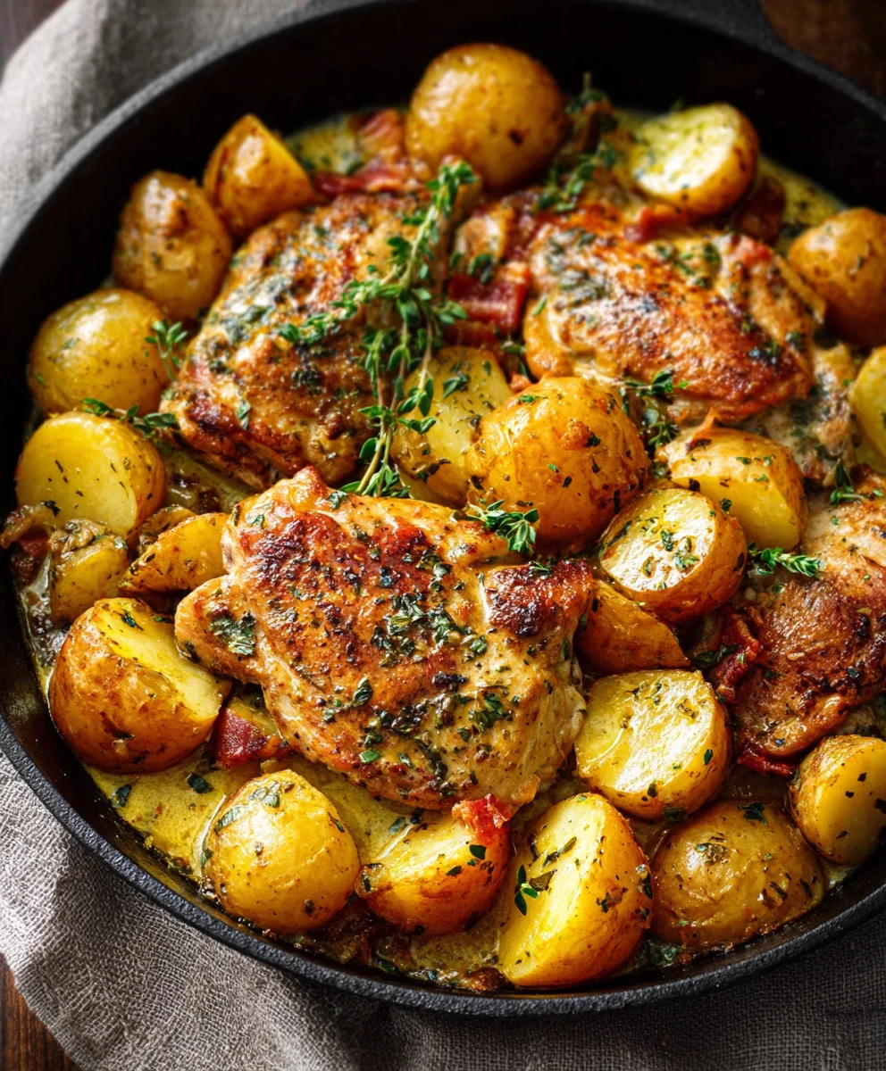Garlic Butter Beef and Potatoes Skillet - Easy Dinner