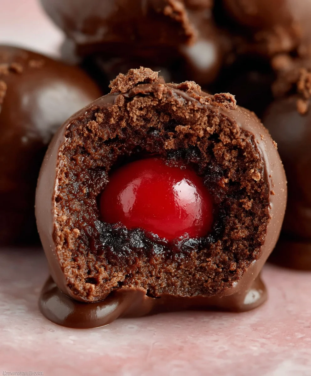 Chocolate Cherry Brownie Bombs-Decadent Dessert Bites