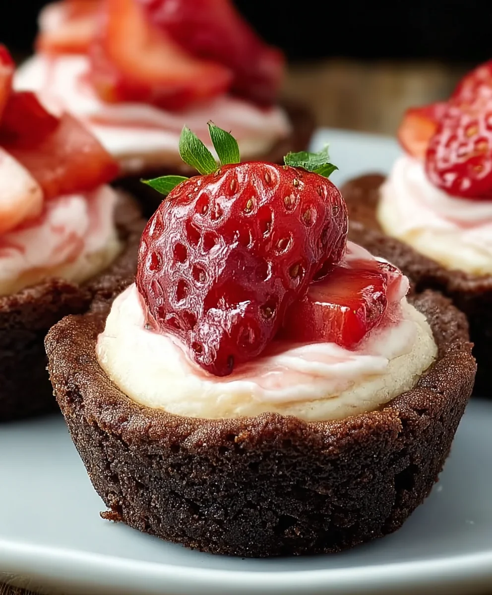 Strawberry Cheesecake Cookie Cups-Easy Sweet Treat