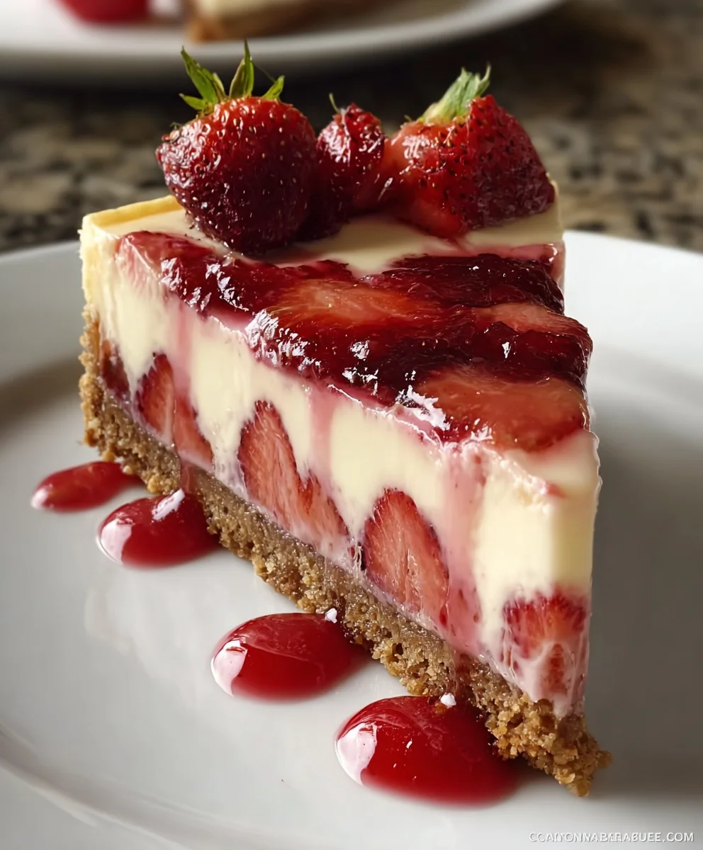 Easy Strawberry Cheesecake Recipe - Delicious Dessert