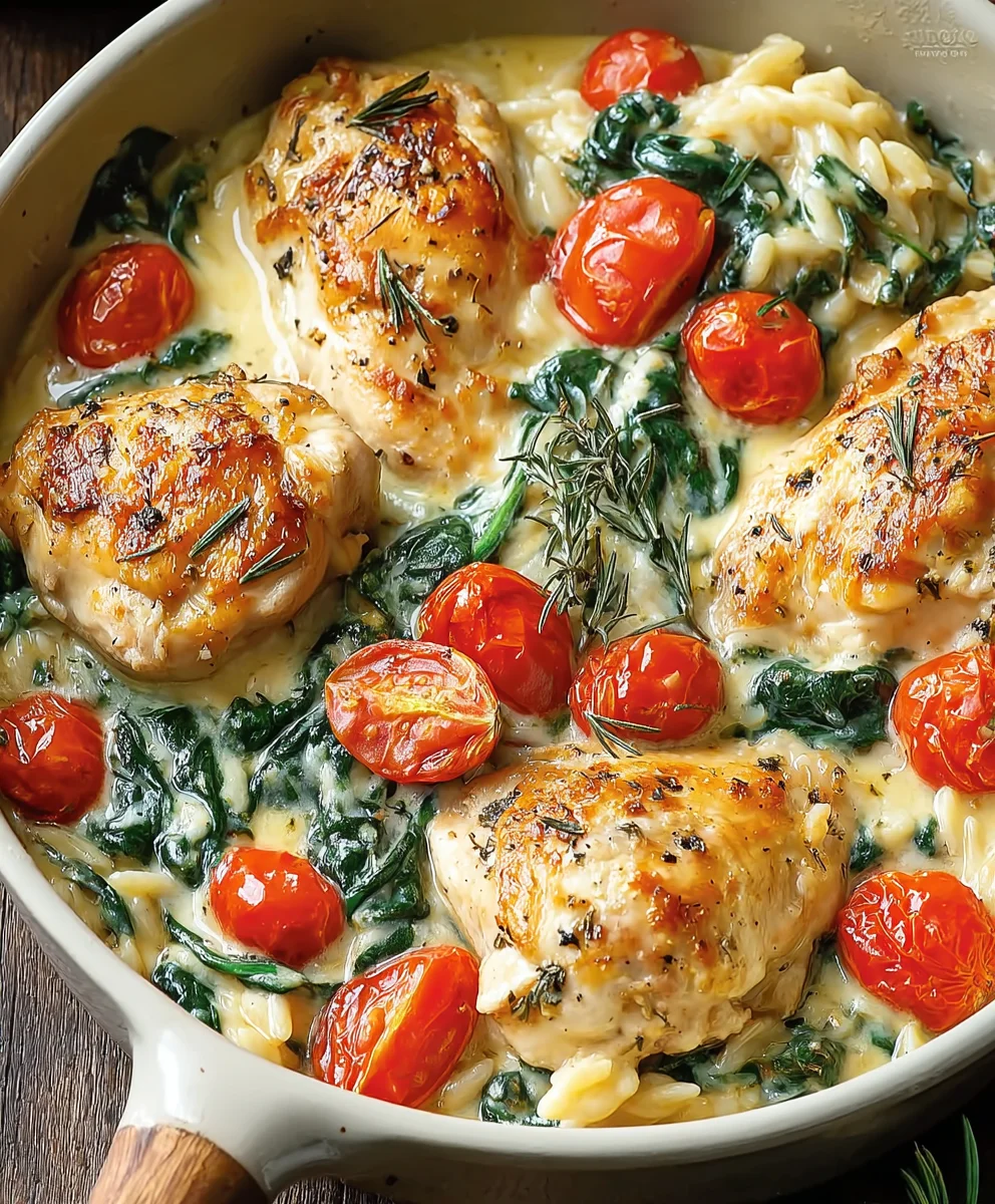 Easy One-Pan Tuscan Chicken Bake Recipe