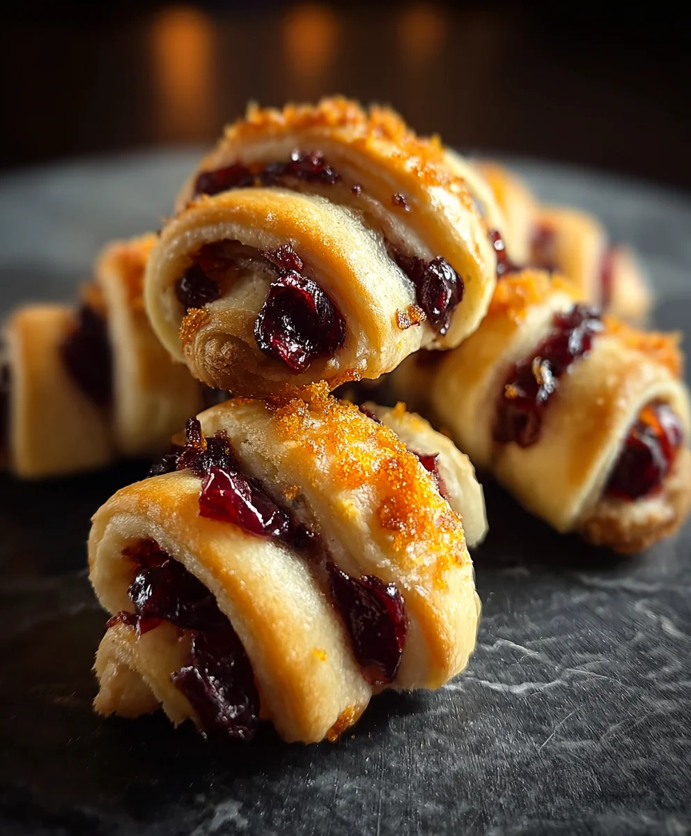 Cranberry Orange Rugelach - Festive Jewish Pastry