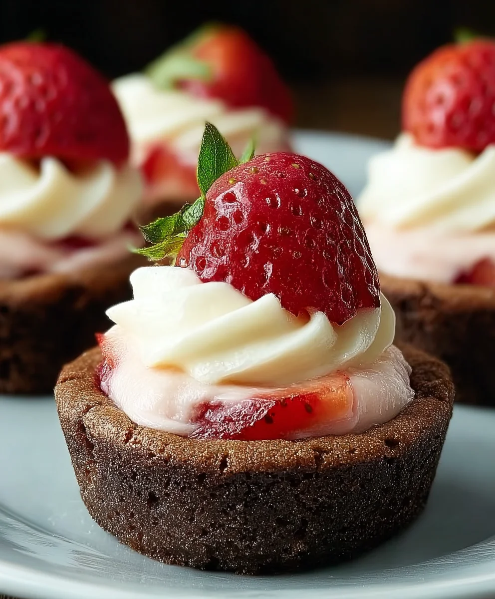 Strawberry Cheesecake Cookie Cups-Easy Recipe