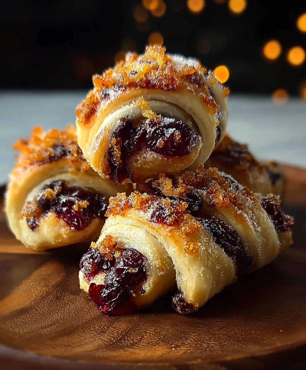 Cranberry Orange Rugelach - Festive Holiday Cookie Delight