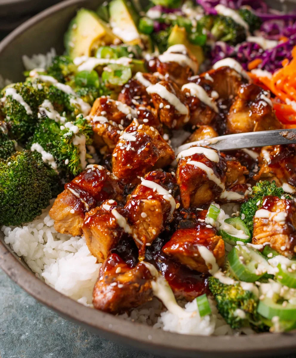 Easy Sticky Chicken Bowl Recipe - Flavorful Dinner