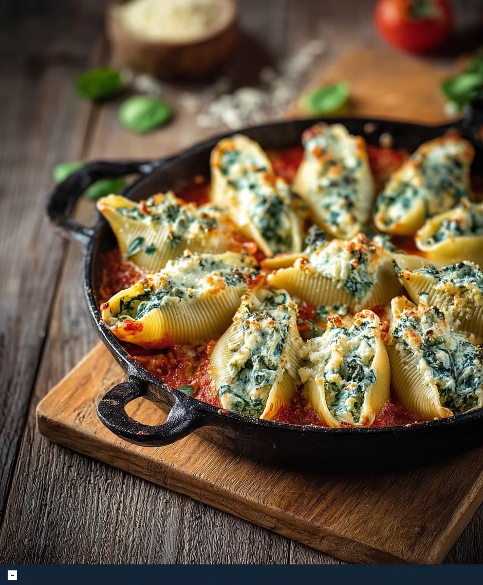 Spinach Ricotta Stuffed Shells - Easy Comfort Food