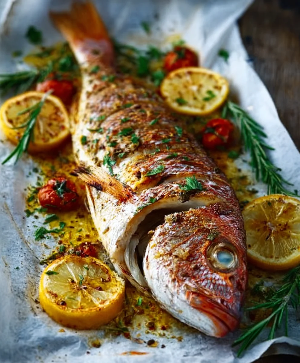 Easy Oven Baked Whole Snapper Recipe- Delicious Fish