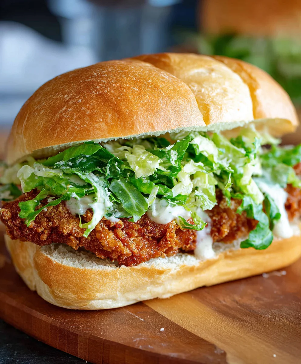 Crispy Chicken Caesar Sandwich - Quick & Easy Recipe