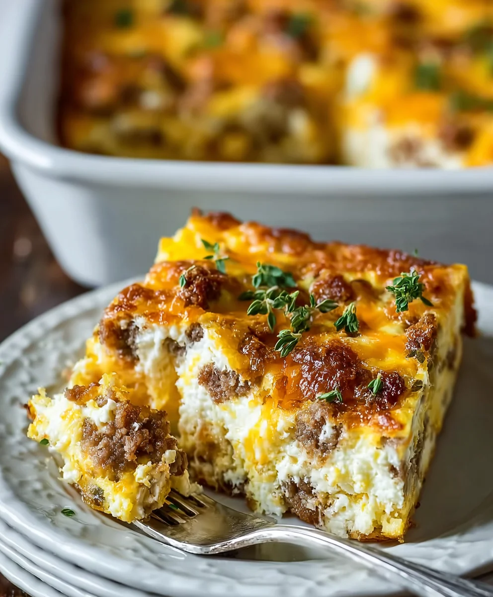 Easy Beef Sausage Cheese Casserole Recipe
