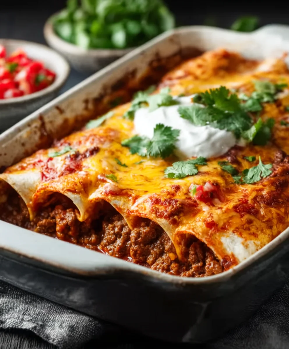Easy Ground Beef Enchiladas - Delicious Family Favorite
