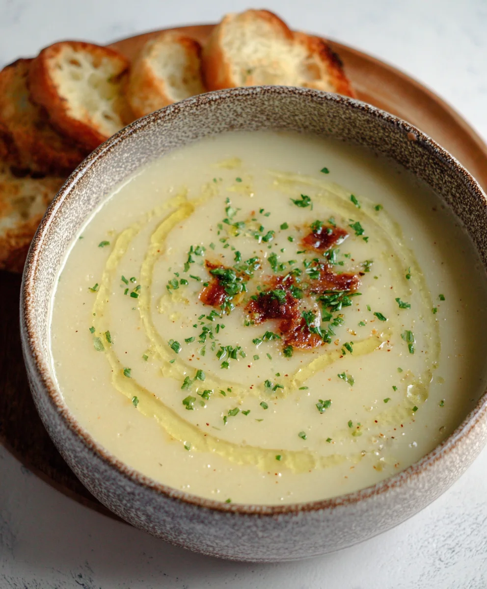 Easy Roasted Garlic Soup - Comfort in a Bowl