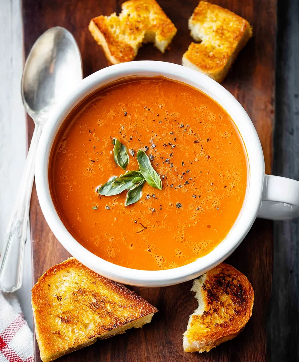 Roasted Tomato Basil Soup - Delicious Easy Recipe