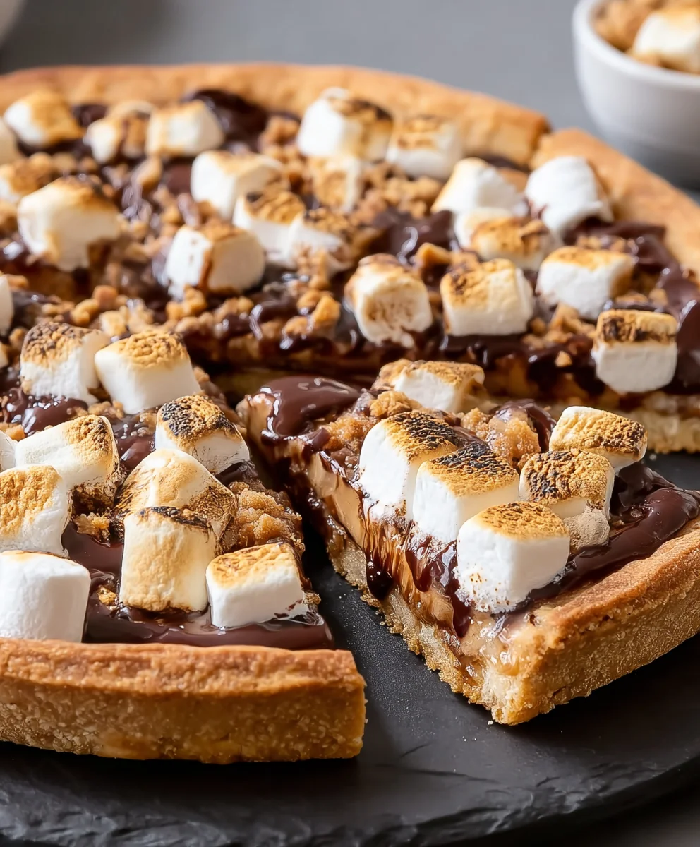 S'mores Pizza Recipe- Easy Campfire Dessert Idea