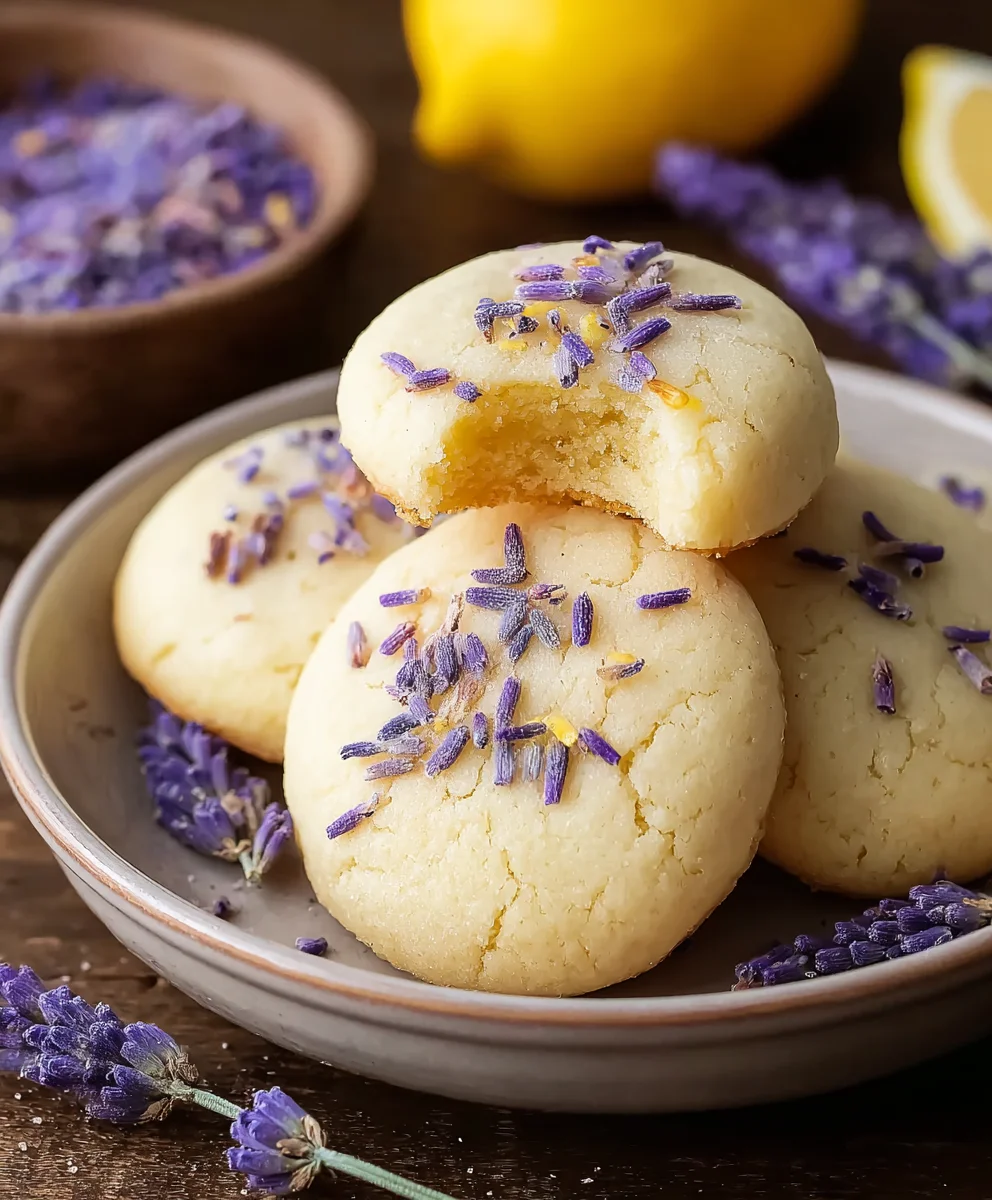 Buttery Lemon Lavender Cookies - Delicate Floral Treats