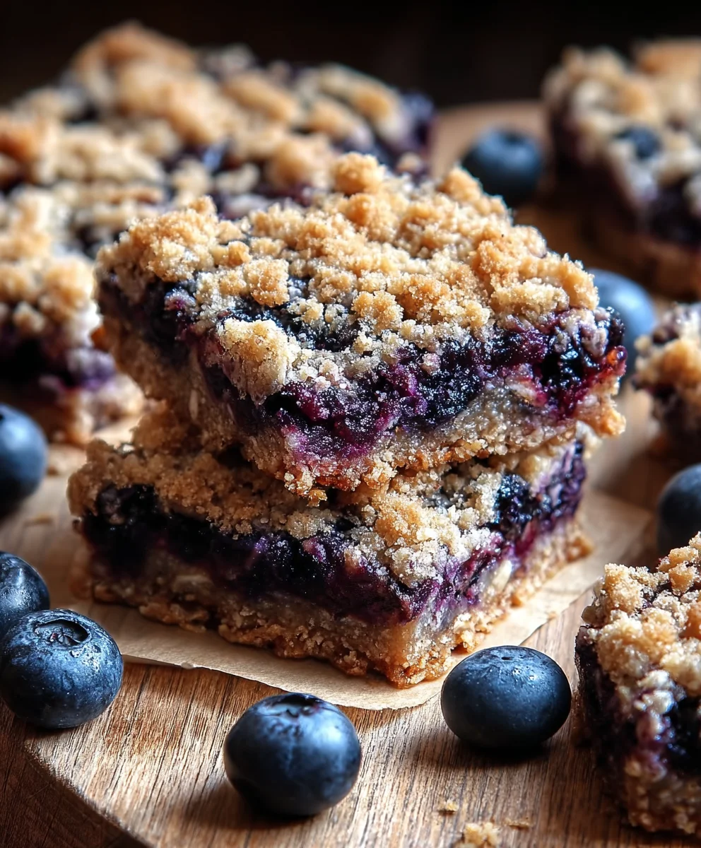 Healthy Blueberry Oatmeal Crum extractble Bars