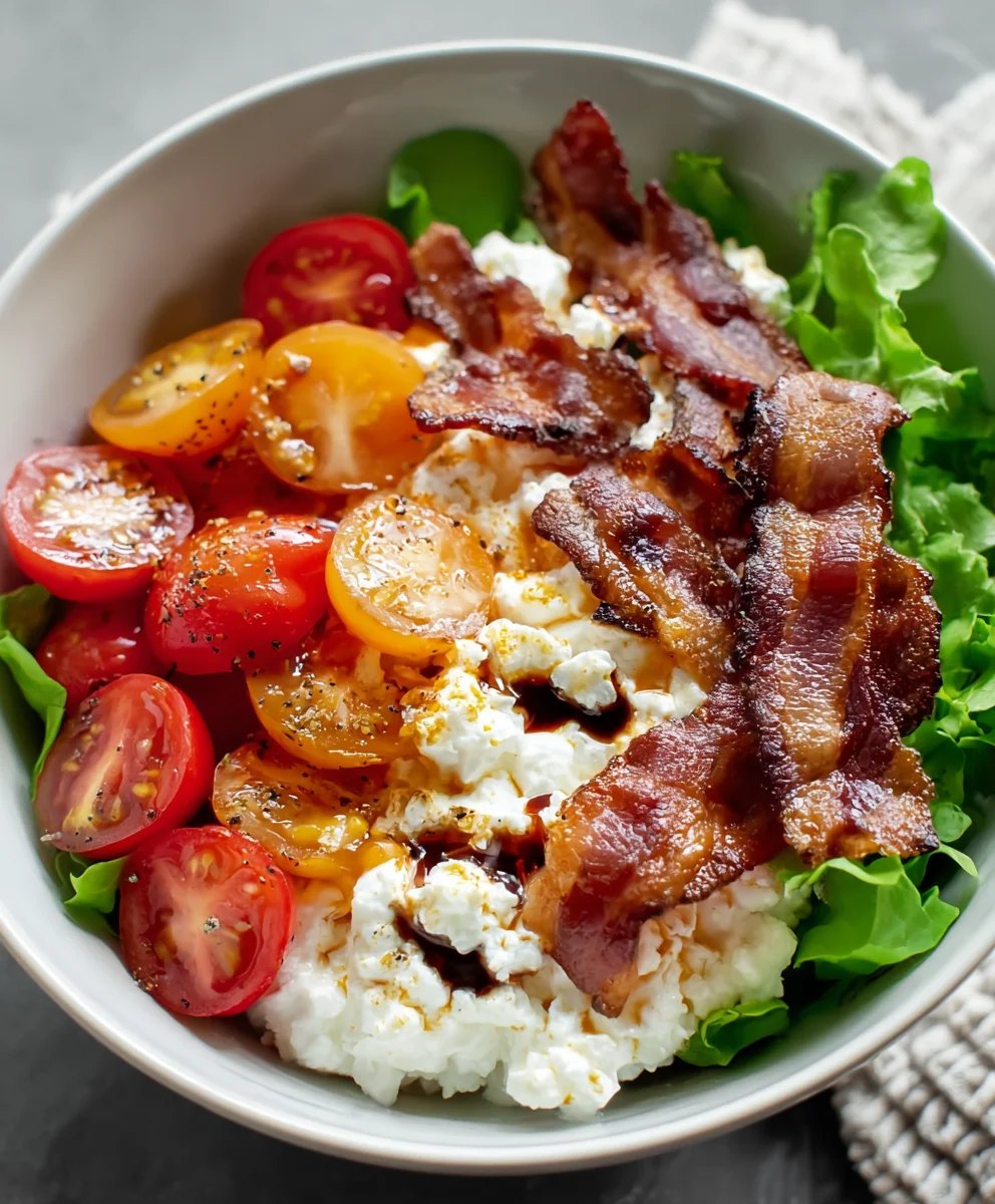 BLT Cottage Cheese Bowl-Healthy Lunch Idea