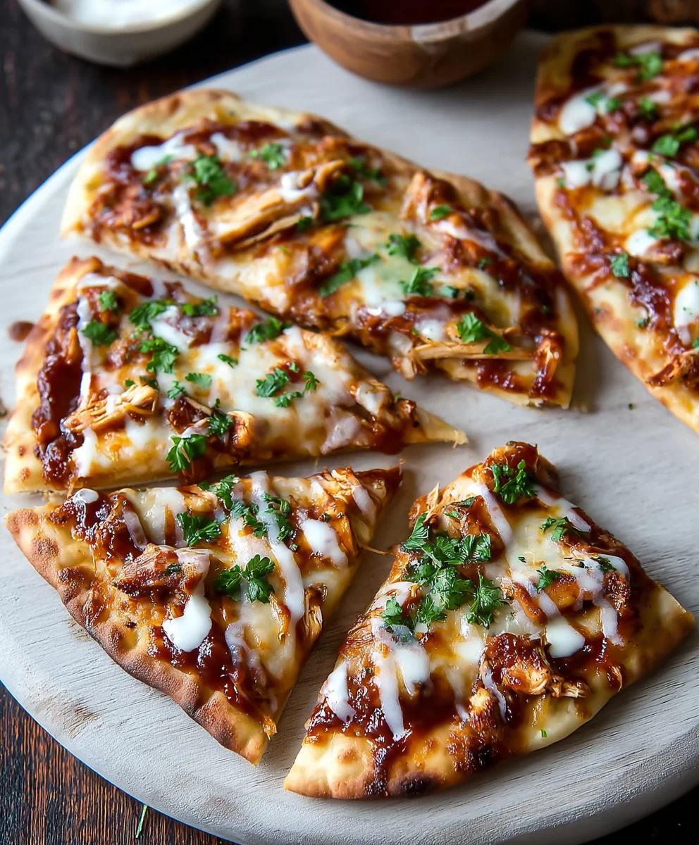 Easy BBQ Chicken Naan Pizza Recipe