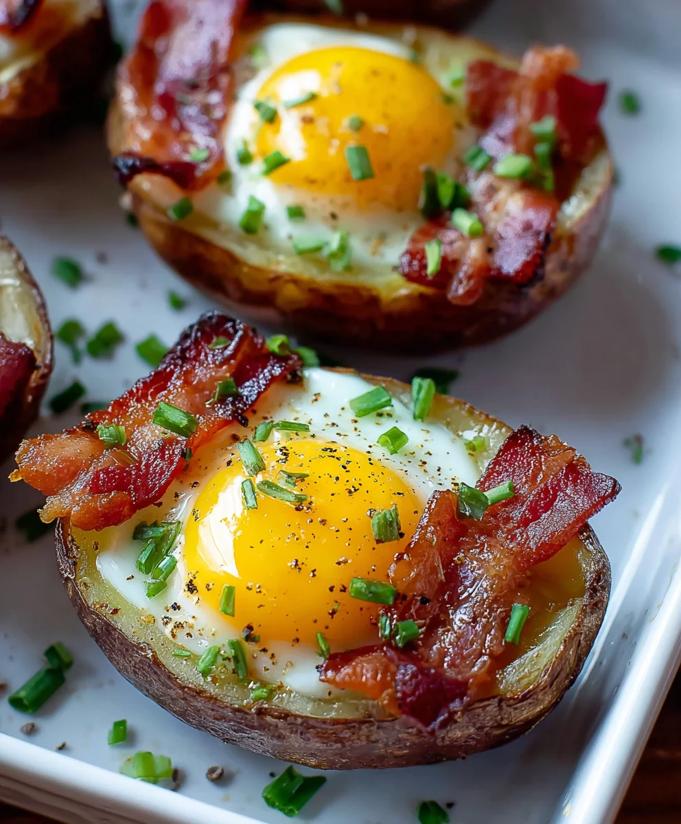 Double Baked Beef Beef Bacon Egg Potatoes Recipe