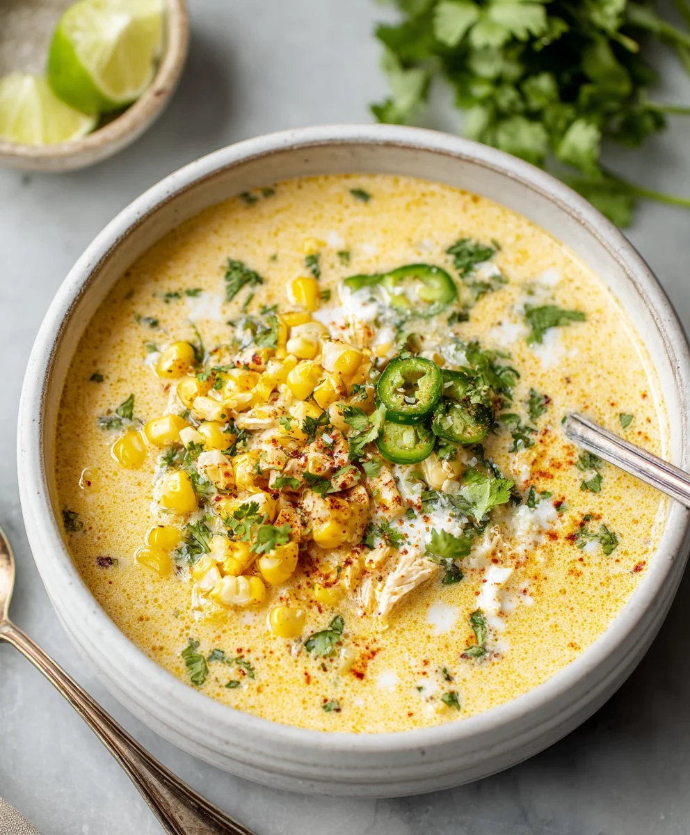 Easy Mexican Street Corn Soup Recipe