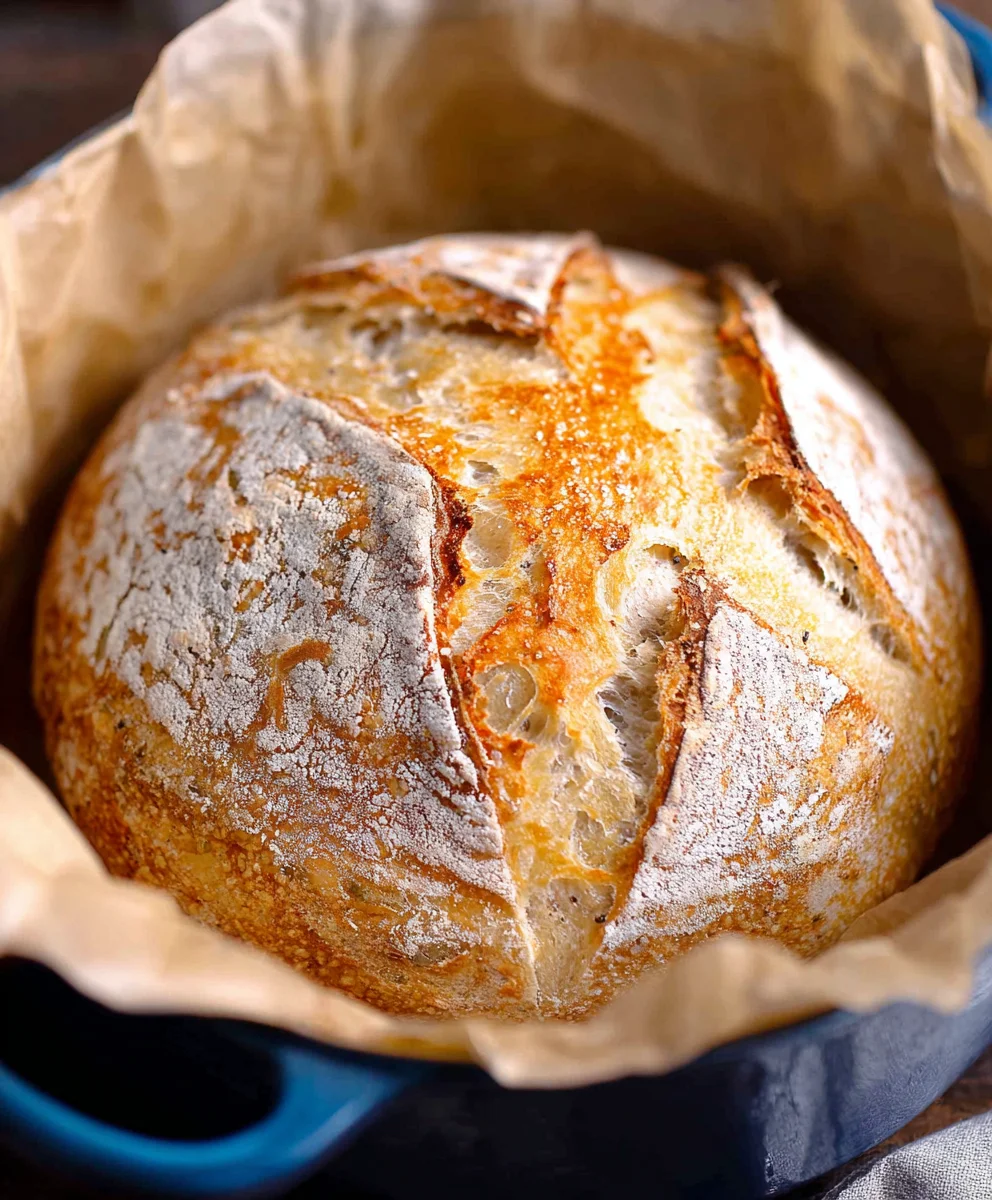 Dutch Oven No Knead Crusty Bread Recipe - Easy Steps