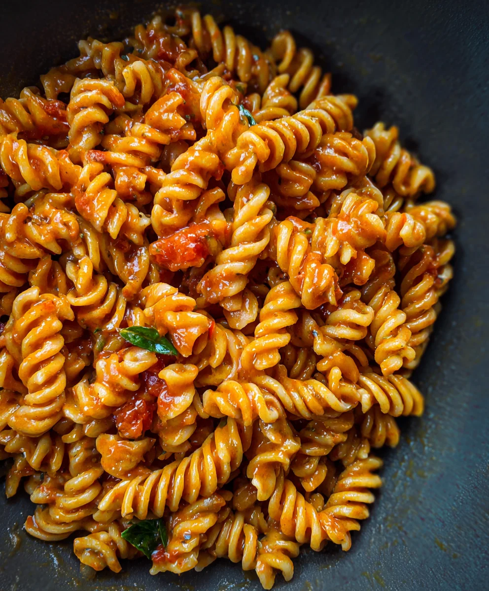 Creamy Vegan Spicy Fusilli Pasta Recipe