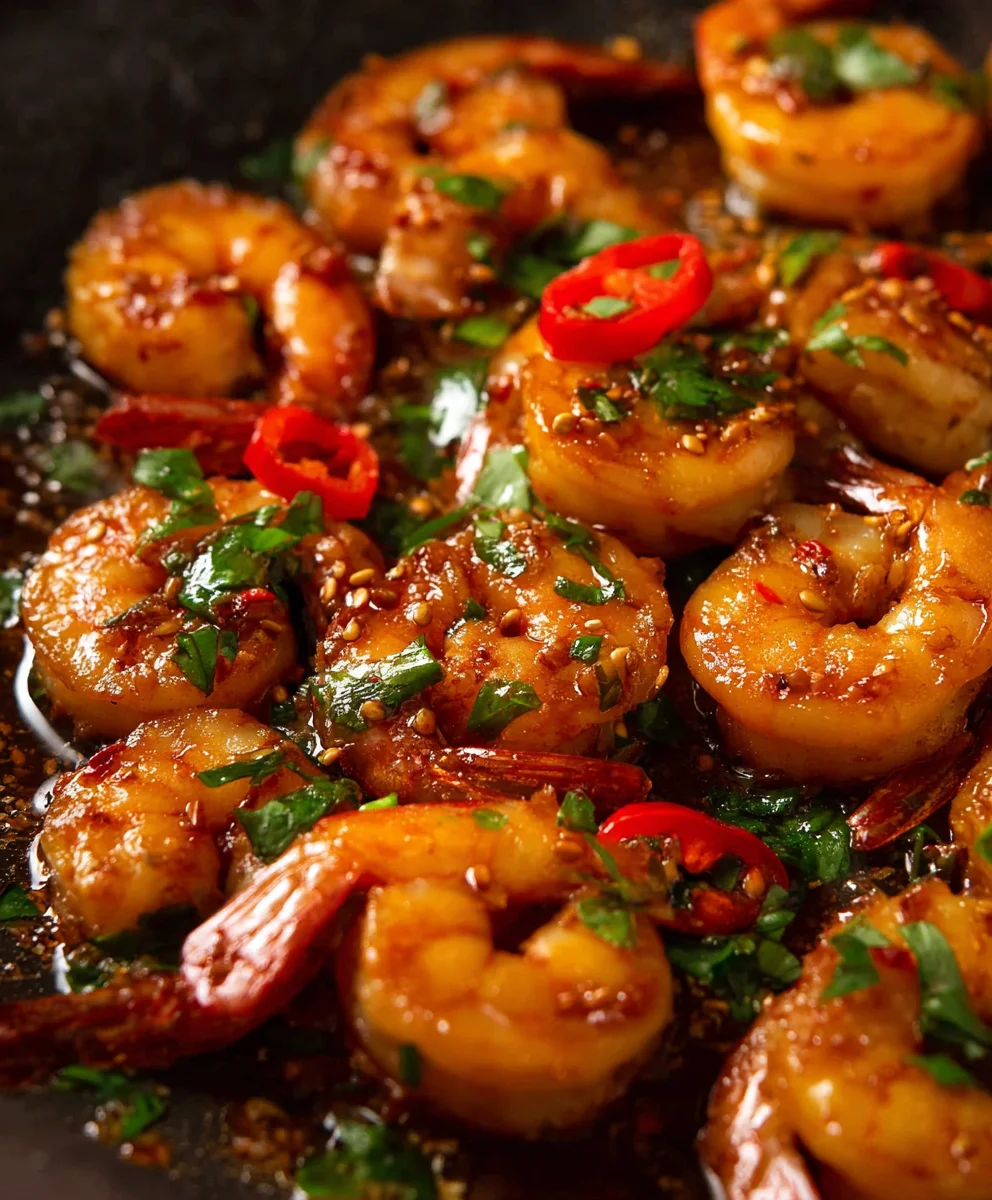 Asian Chilli Garlic Prawns Quick-Easy Recipe
