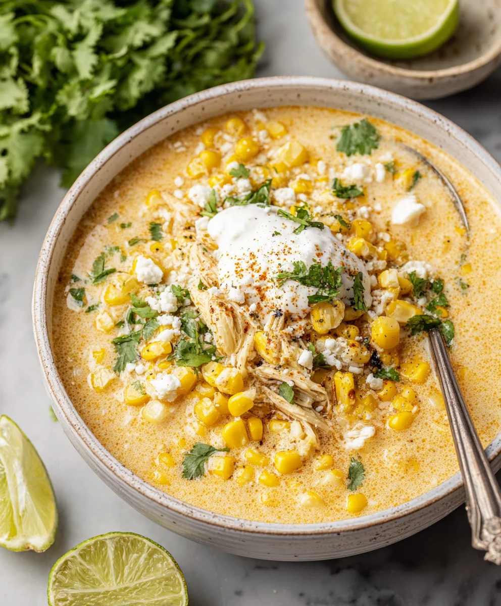 Easy Mexican Street Corn Soup Recipe