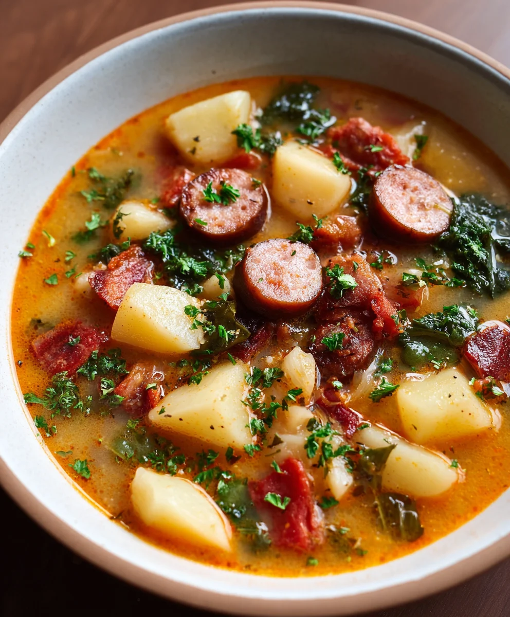 Hearty Beef Sausage Potato Soup Non-Non-Non-Alcoholic Alternativeic