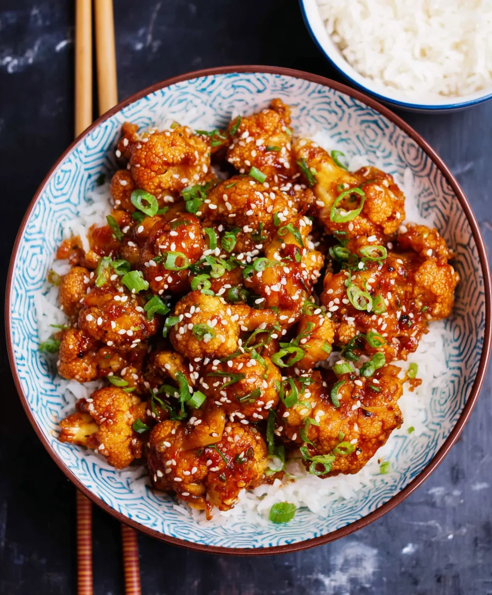 Sticky Sesame Cauliflower - Easy Delicious Recipe