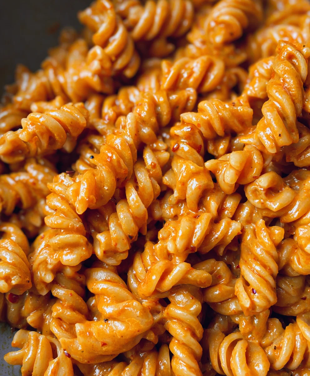 Creamy Vegan Spicy Fusilli Pasta Recipe