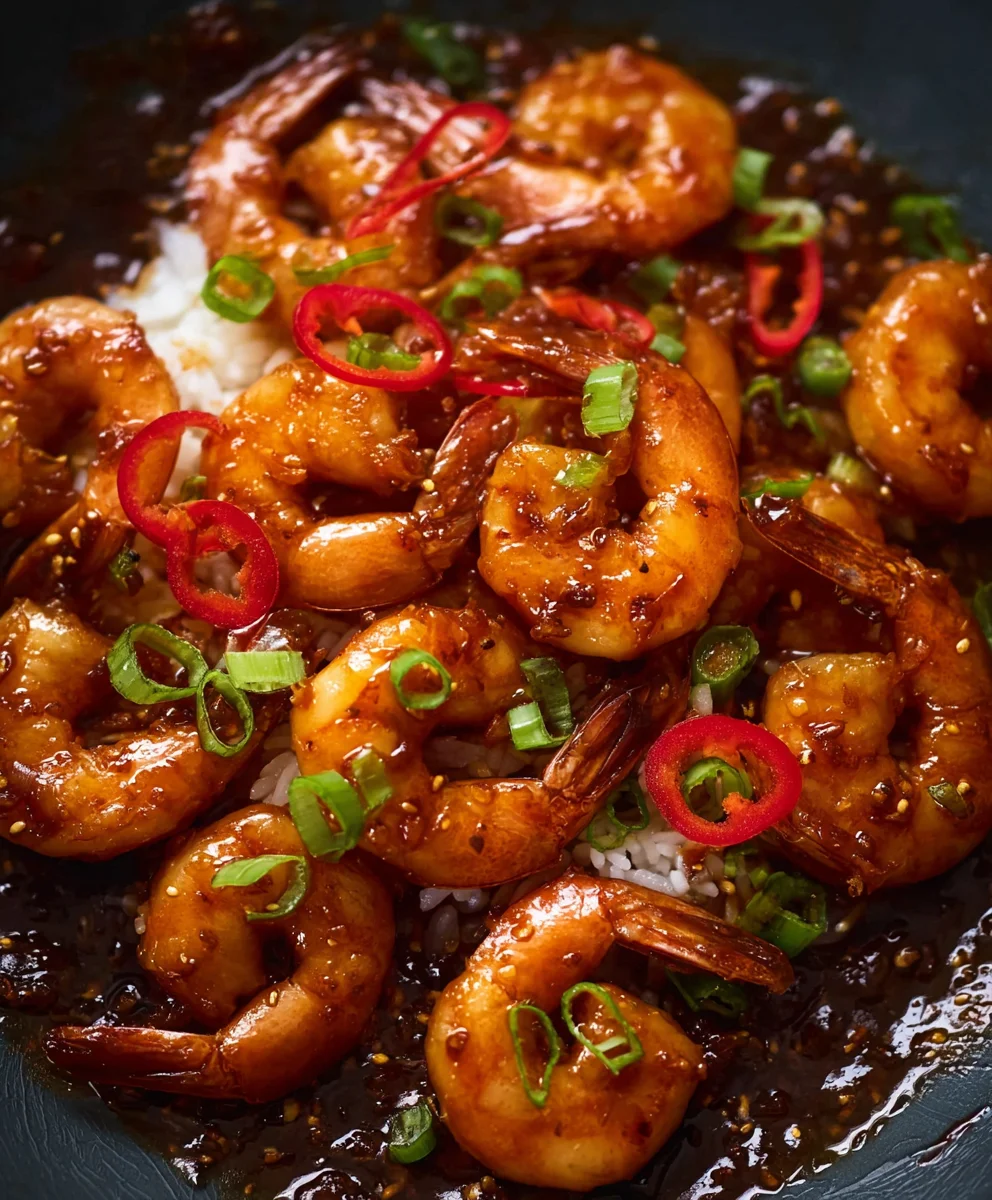 Asian Chilli Garlic Prawns Quick-Easy Recipe