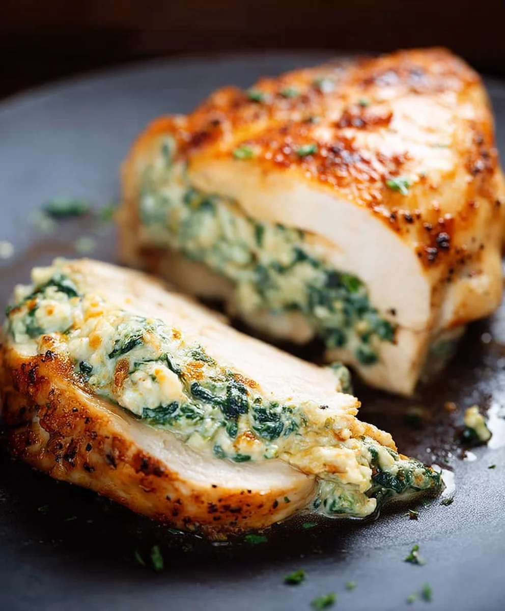 Spinach Stuffed Chicken Breasts- Easy & Delicious Recipe