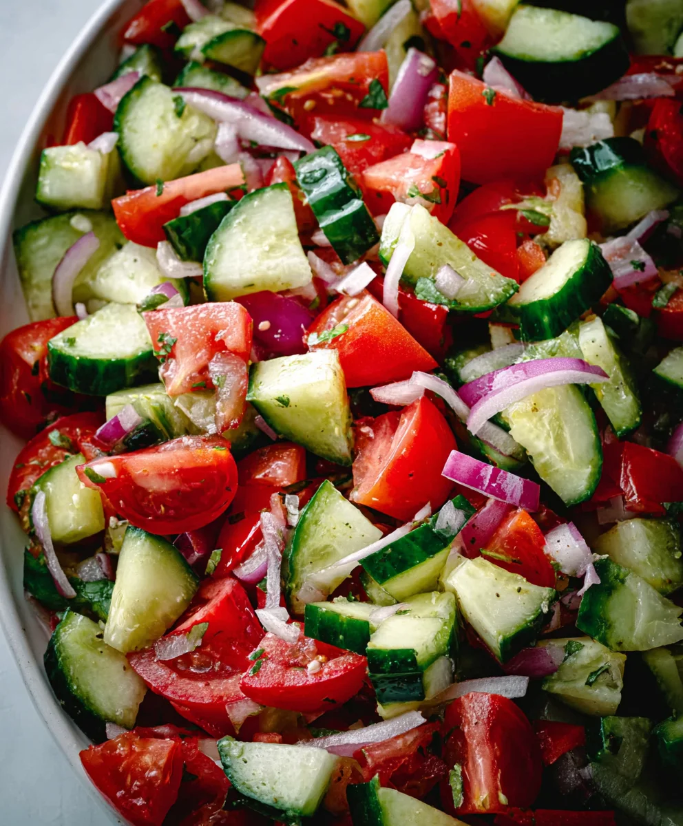 Mediterranean Salad-Cucumber Tomato Onion Recipe