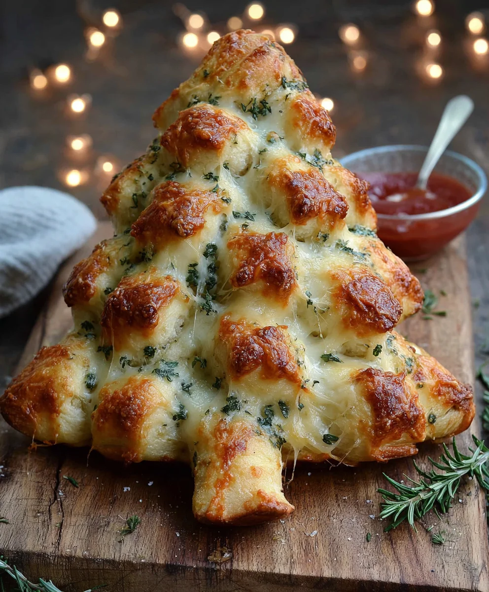 Cheesy Christmas Bread Tree - Easy Holiday Appetizer