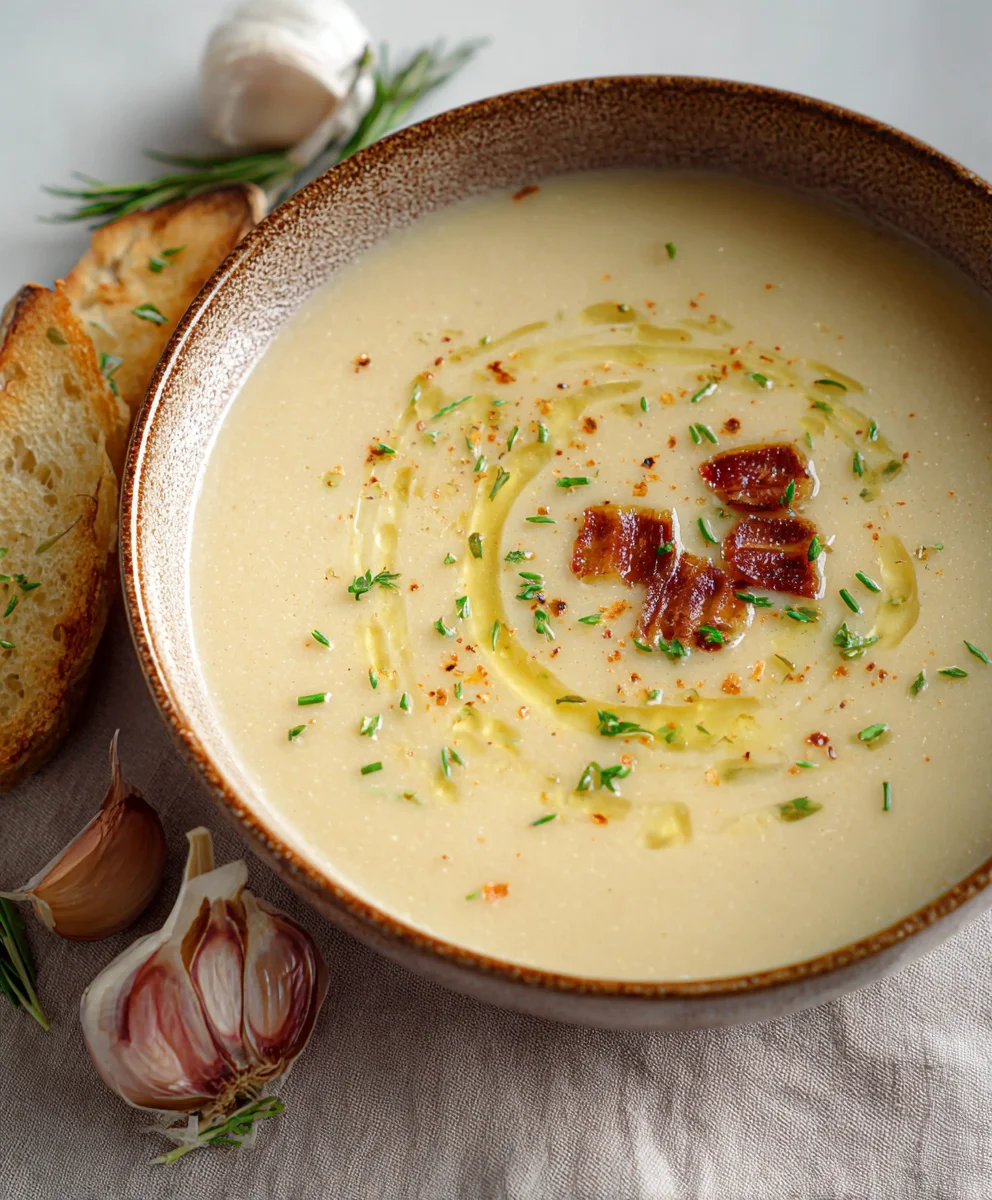 Easy Roasted Garlic Soup - Comfort in a Bowl