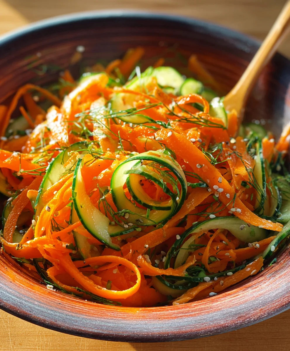 Refreshing Cucumber Carrot Salad-Quick & Easy Recipe