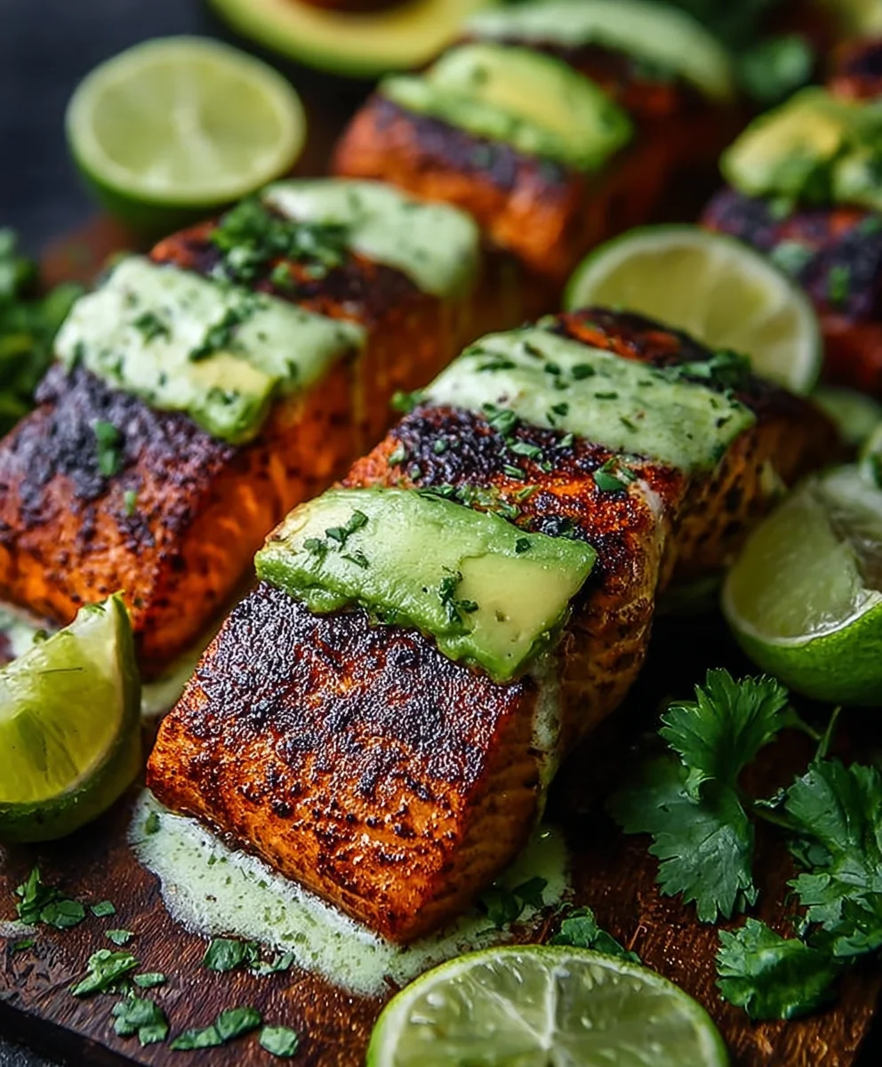 Cajun Salmon Avocado Lime Healthy Recipe
