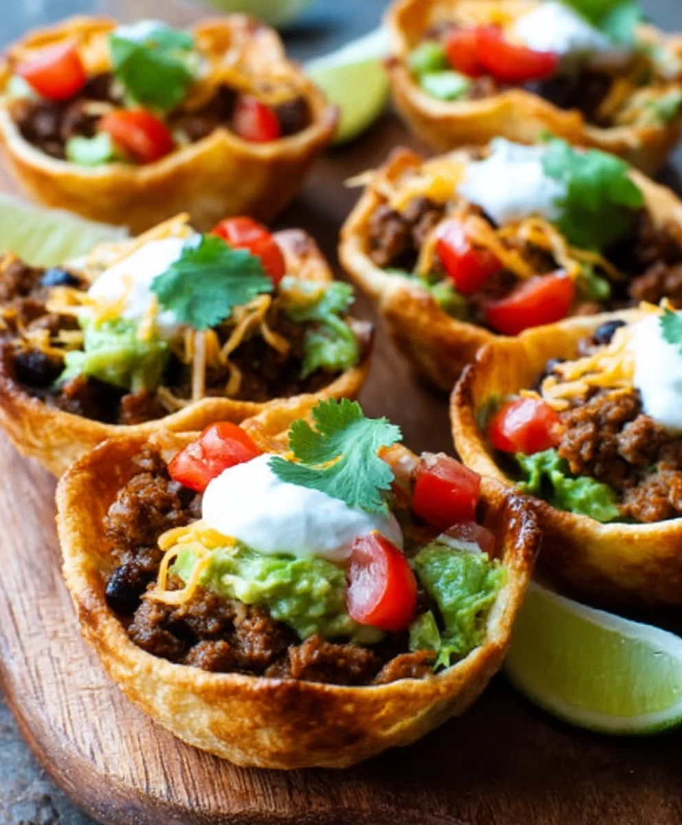Easy Beef Taco Cups - Quick & Delicious Recipe