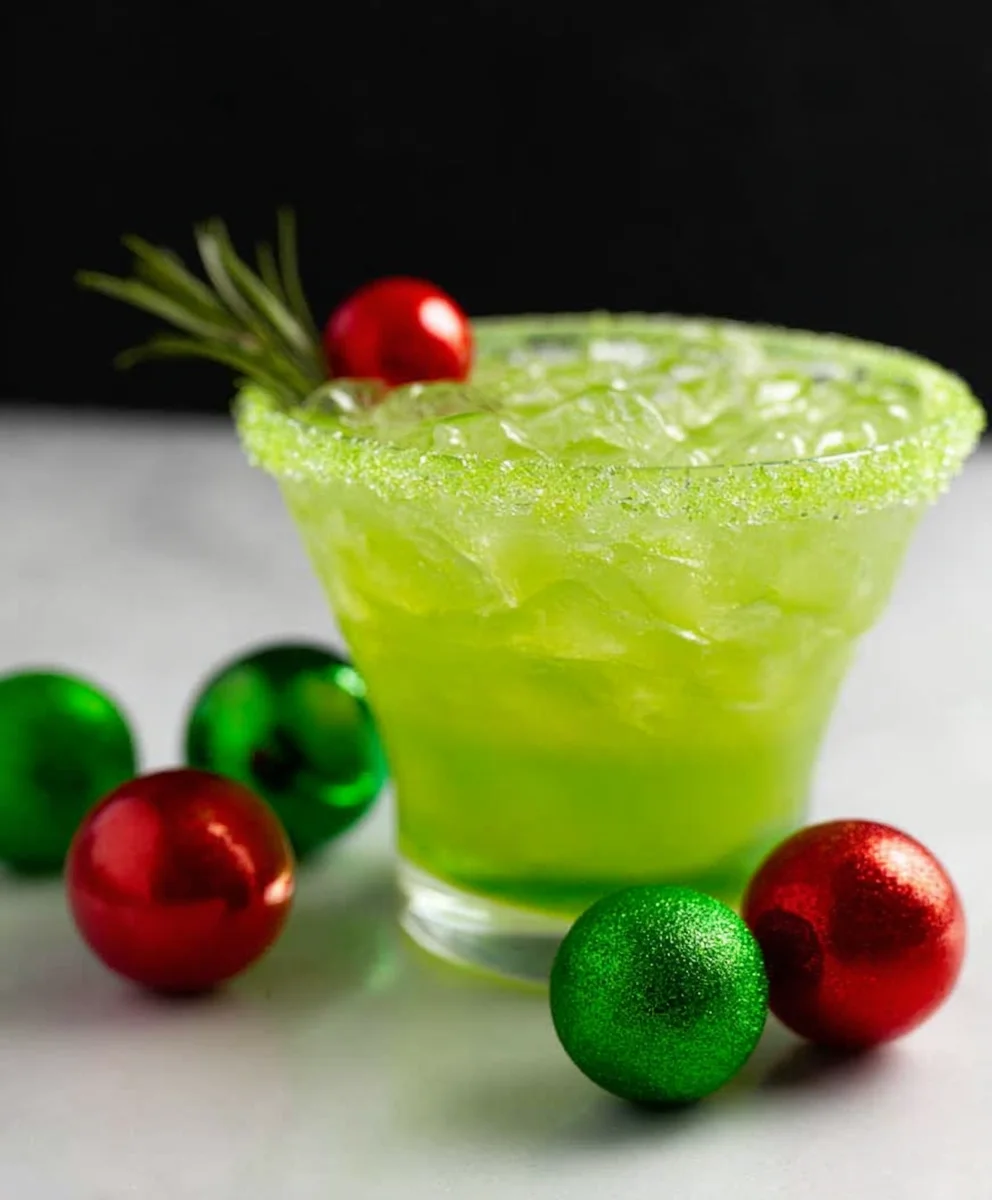 Festive Non-Non-Alcoholic Alternative Grinch Cocktail Recipe