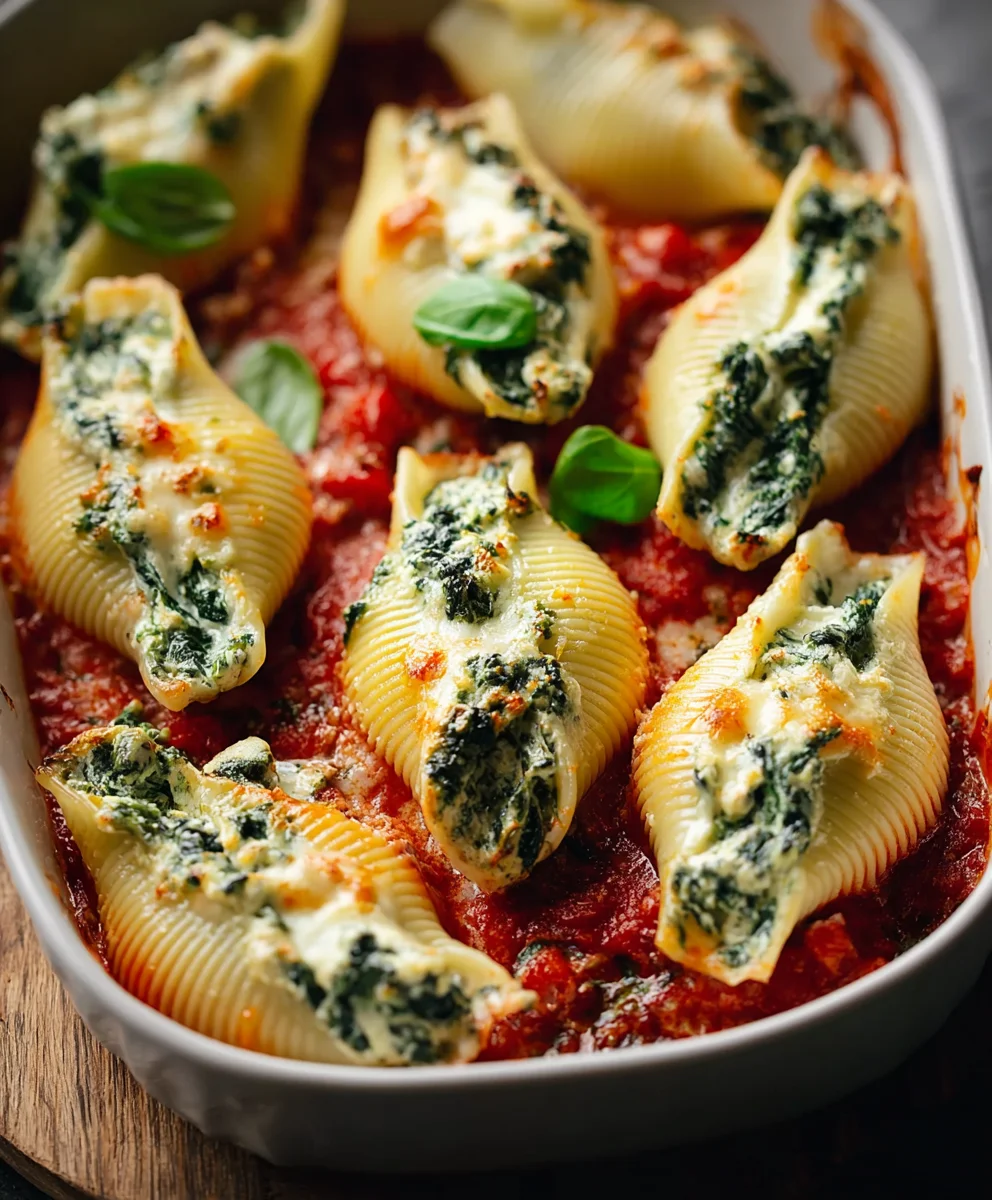 Spinach Ricotta Stuffed Shells Easy Recipe