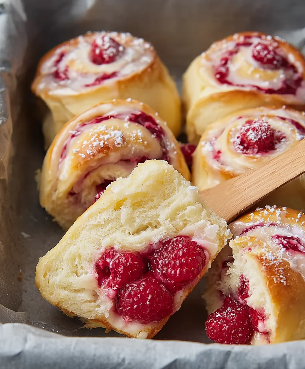 Brioche Raspberry Lemon Rolls - Sweet Treat